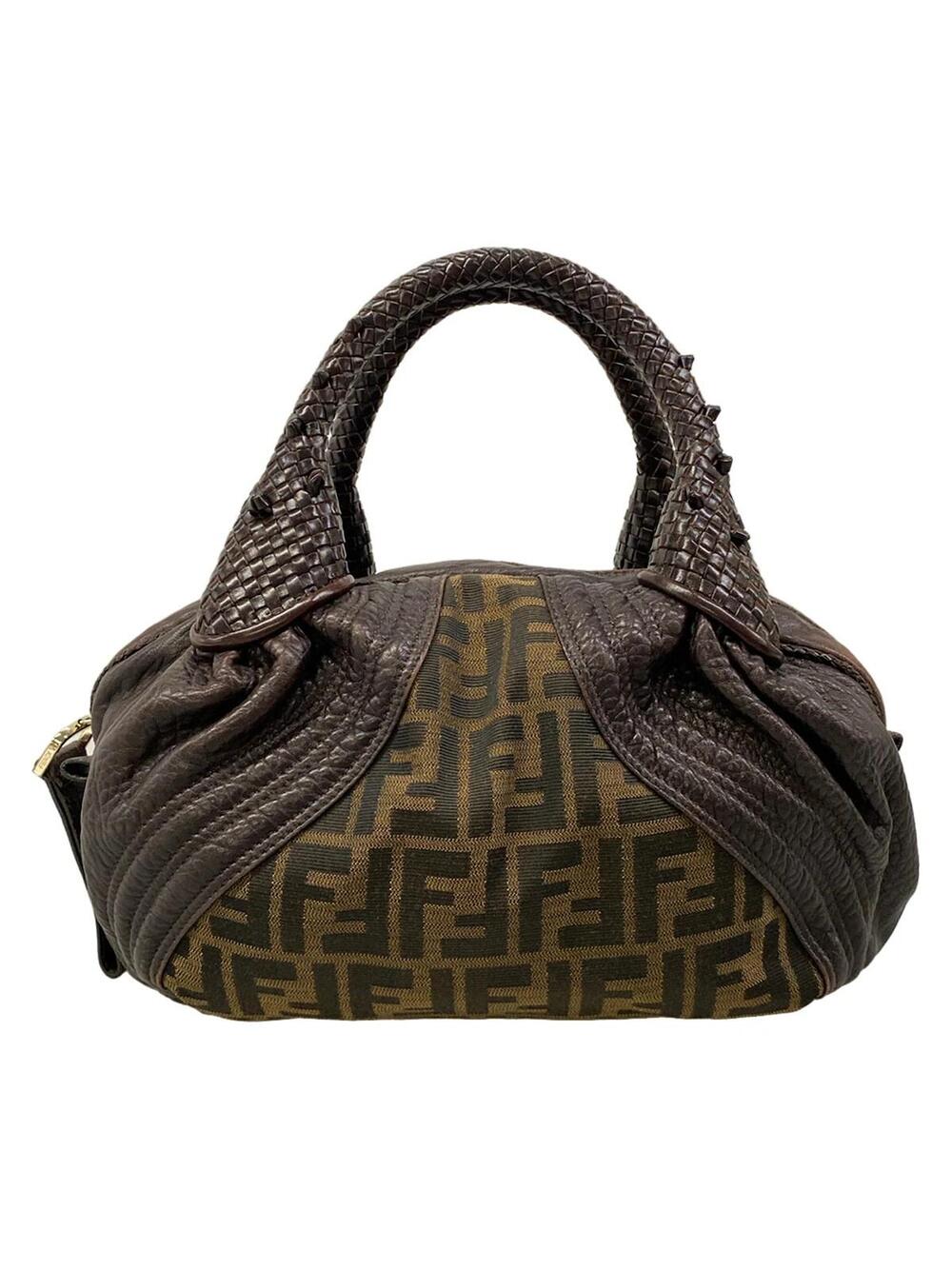 Fendi Spy Bag/Zucca Dark Brown Leather #371773F10B